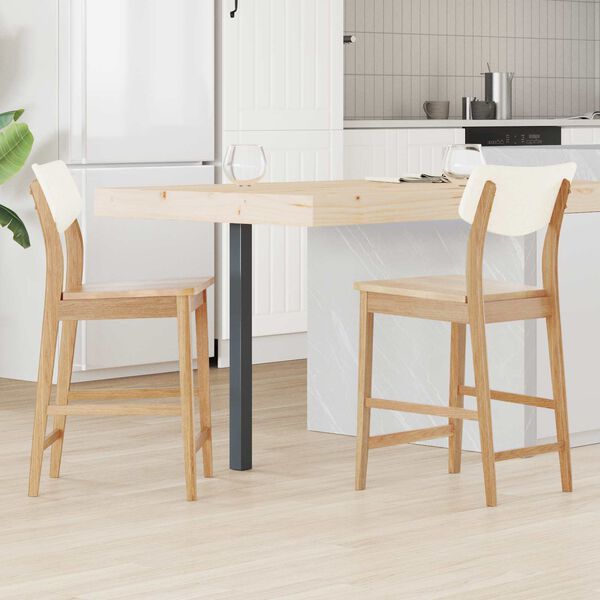 vidaXL Scaune de dining 2 pcs natural 48 x 49 x 95 cm