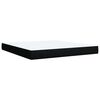 vidaXL Pat box spring cu saltea, negru, 180x200 cm, catifea