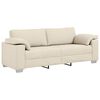 vidaXL Sofa cu 3 locuri Bej 220 cm Material textil din in