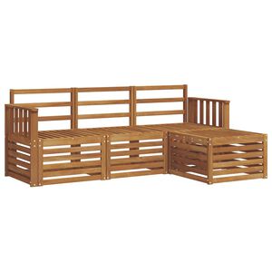 vidaXL Set de canapele de exterior 4 pcs natural