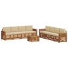 vidaXL Set de canapele de exterior 9 buc. Natural și Bej