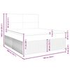 vidaXL Pat box spring cu saltea, albastru, 180x200 cm, catifea