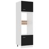 vidaXL Dulap cuptor microunde &ldquo;Lyon&rdquo;, negru, 60x57x207 cm