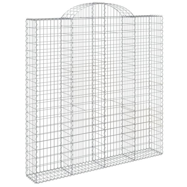 vidaXL Coșuri gabion arcuite, 13 buc 200x30x200/220cm, fier galvanizat