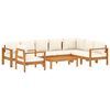 vidaXL Set de canapele grădină cu perne, 6 piese, lemn masiv acacia