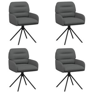 vidaXL Scaune de dining rotative 4 buc. Piele artificială Gri