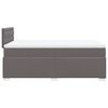 vidaXL Pat box spring cu saltea, gri, 120x200 cm, piele ecologică