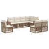vidaXL Set de canapele pentru grădină 8 pcs Bej și alb crem poliratan