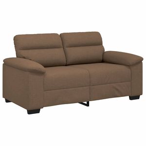 vidaXL Canapea cu 2 locuri, maro, 160x81x84 cm, material textil
