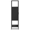 vidaXL Dulapuru negru 68x35x139 cm lemn și metal prelucrat