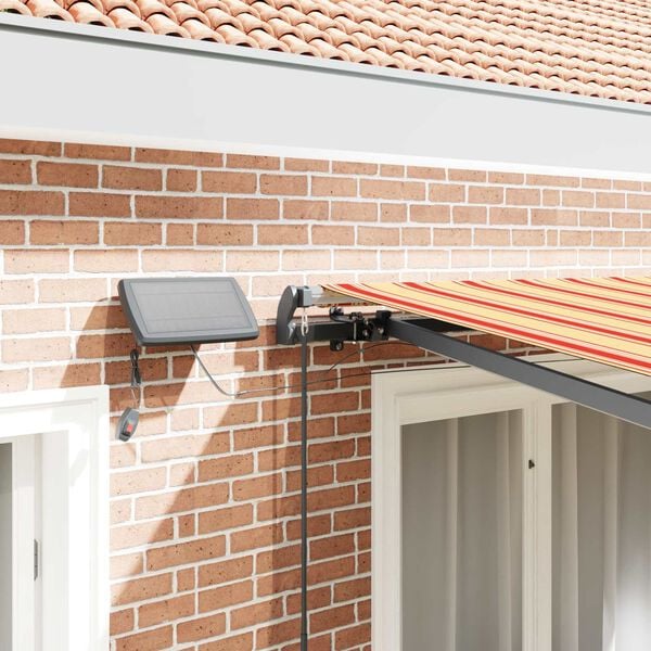 vidaXL Cortina Retractabilă Galben și portocalie 300 x 250 cm țesătură