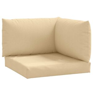 vidaXL Perne de paleți, 3 buc., melanj bej, material textil