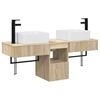 vidaXL Set dulap baie 3 buc. Stejar Sonoma 53 x 35 x 39 cm