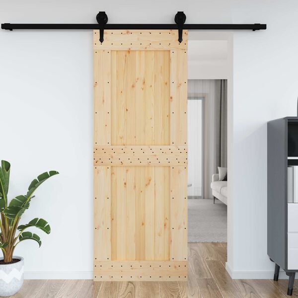 vidaXL Ușă NARVIK natural 85 x 210 cm Lemn de Pin Solid
