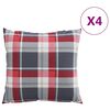 vidaXL Perne canapea 4 buc. model carouri roșii 40x40 cm, material textil