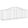 vidaXL Coșuri gabion arcuite 10 buc, 200x30x60/80 cm, fier galvanizat