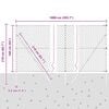 vidaXL St&acirc;lp de gard. Gri 10 x 1,6 m (plasă 60 x 60 mm) Oțel și PVC
