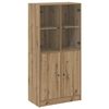 vidaXL Dulap &icirc;nalt cu uși stejar artizanal 68x37x142 cm lemn prelucrat