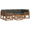vidaXL Set de canapele de exterior 7 buc. Natural și Antracit