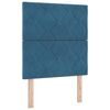 vidaXL Pat cu arcuri cu headboard Albastru &icirc;nchis 80 x 200 cm Catifea