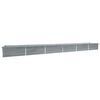 vidaXL Strat &icirc;nălțat de grădină, gri, 600x80x45 cm, oțel galvanizat