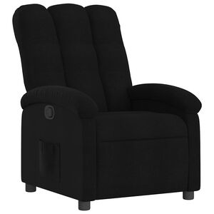 vidaXL Fotoliu rabatabil din material textil negru