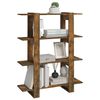 vidaXL Bibliotecă/Separator cameră, stejar fumuriu, 100x30x123,5 cm