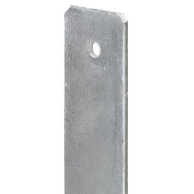 vidaXL Ancore de gard, 2 buc., argintiu, 7x6x60 cm, oțel galvanizat