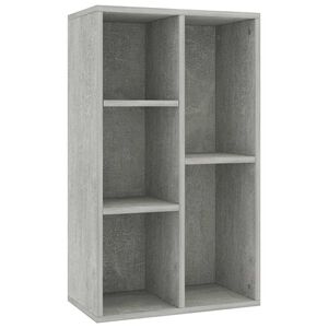 vidaXL Bibliotecă/Dulap, gri beton, 50x25x80 cm, lemn prelucrat