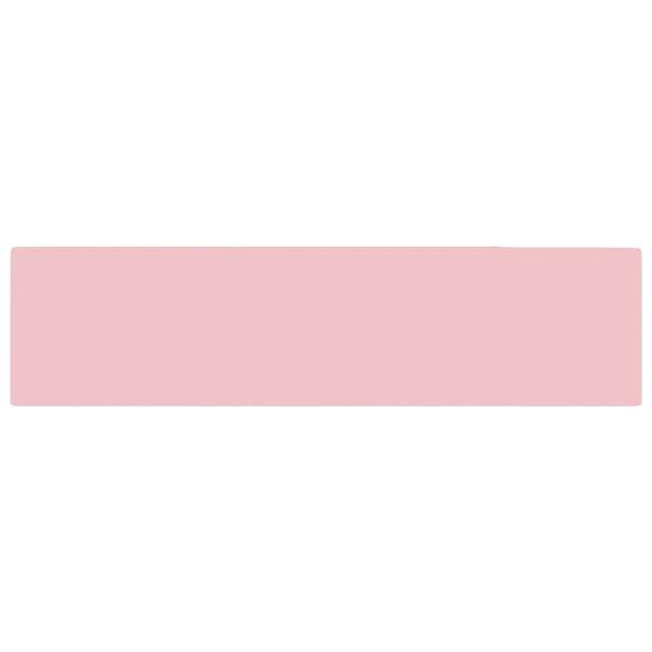 vidaXL Chiuvetă de baie cu preaplin, roz mat, ceramică