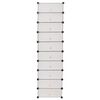 vidaXL Organizator de pantofi interconectat, 10 compartimente, alb