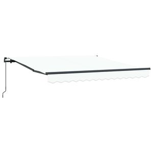 vidaXL Copertină retractabilă Alb 300 x 250 cm Poliester și Aluminiu