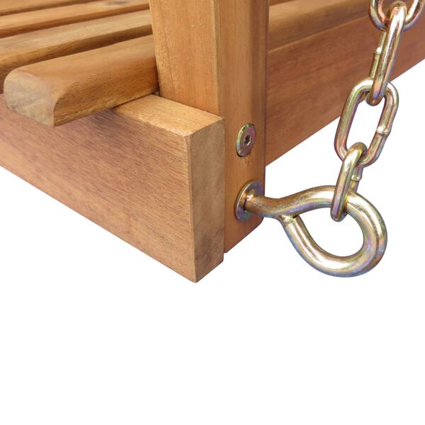 vidaXL Balansoar de grădină cu copertină, lemn de acacia și eucalipt