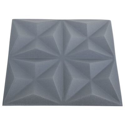 vidaXL Panouri de perete 3D 24 buc. gri 50x50 cm model origami 6 m²