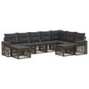 vidaXL Set de canapele pentru grădină 9 pcs Gri și gri &icirc;nchis