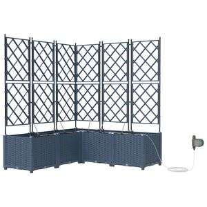 vidaXL Vază pentru Grădină Gri 40 x 40 x 125,5 cm PP