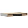 vidaXL Rafturi perete suspendate 2 buc. alb/stejar 40x23,5x3,8 cm MDF