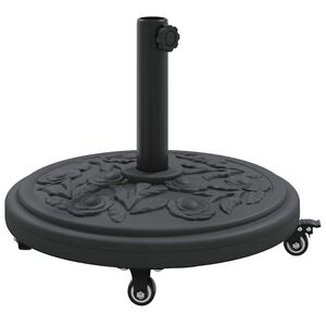 vidaXL Bază pentru umbrelă Art Deco Negru &Oslash; 45 x 39,5 cm Fier