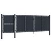 vidaXL Poartă de grădină, antracit, 4 x 1,75 m, metal