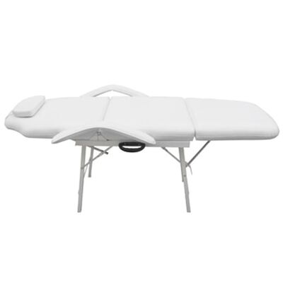 110041 vidaXL Portable Facial Treatment Chair Faux Leather 185x78x76 cm White