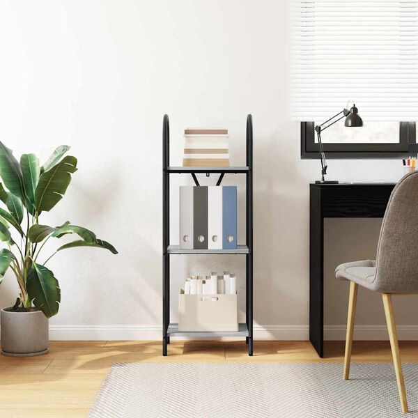 vidaXL Raft pentru cărți Gri Sonoma 40 x 30 x 109 cm Lemn compozit