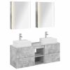 vidaXL Set de mobilier pentru baie 5 pcs Gri Beton