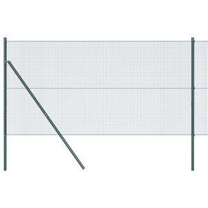 vidaXL Gard de s&acirc;rmă sudată pentru fixare la sol 50 x 1 m Verde Plasă