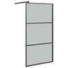 vidaXL Paravan duș walk-in negru 100x195 cm sticlă ESG culoare &icirc;nchisă