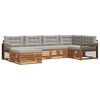 vidaXL Set de canapele de exterior 6 pcs Gri natural și deschis