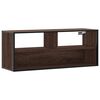 vidaXL Dulap TV, stejar maro, 100x31x39,5 cm, lemn prelucrat și metal