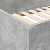 vidaXL Cadru de pat supraetajat cu birou Gri din beton 98.5 x 200 cm