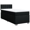 vidaXL Pat box spring cu saltea, negru, 80x200 cm, textil