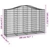 vidaXL Coșuri gabion arcuite 4 buc, 200x50x120/140 cm, fier galvanizat