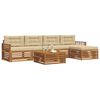 vidaXL Set de canapele de exterior cu pernă 6 pcs Natural și Bej